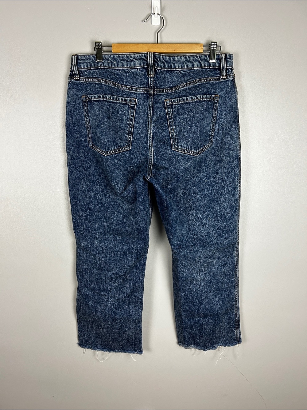 R JEANS High Rise Straight Dark Acid Wash Size 31 Petite Stretch - Picture 2 of 5